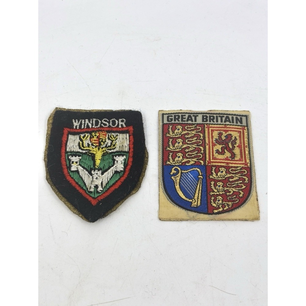 Great Britain United Kingdom UK Coat of Arms Shield Woven Patch And Windsor
